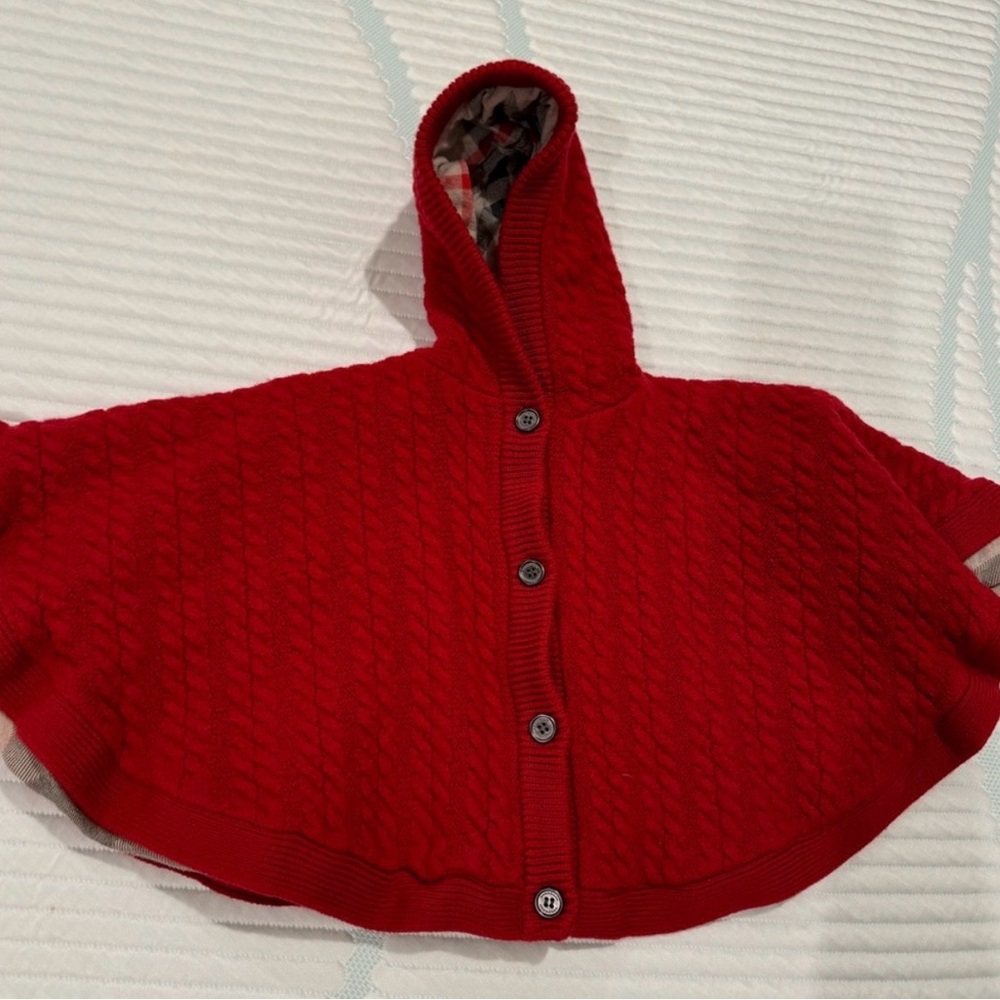 Burberry Red Kids Cape